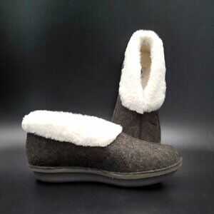 Clarks Cloudsteppers Step Flow Low Slippers Charcoal Gray 61160137 Women's Sz 5